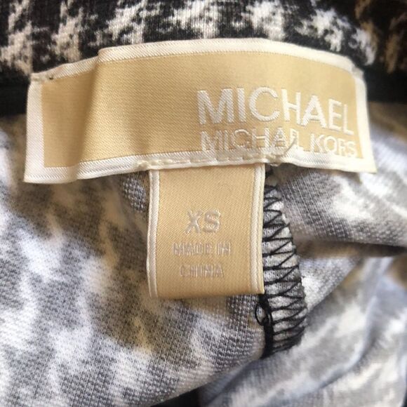 Michael Kors XS Hoodstooth Print pull on trouser Ankle length - Picture 5 of 6